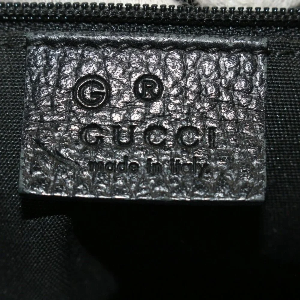 Gucci Black Monogram Denim Bamboo Fringe Tassel Tote 2GK1214K